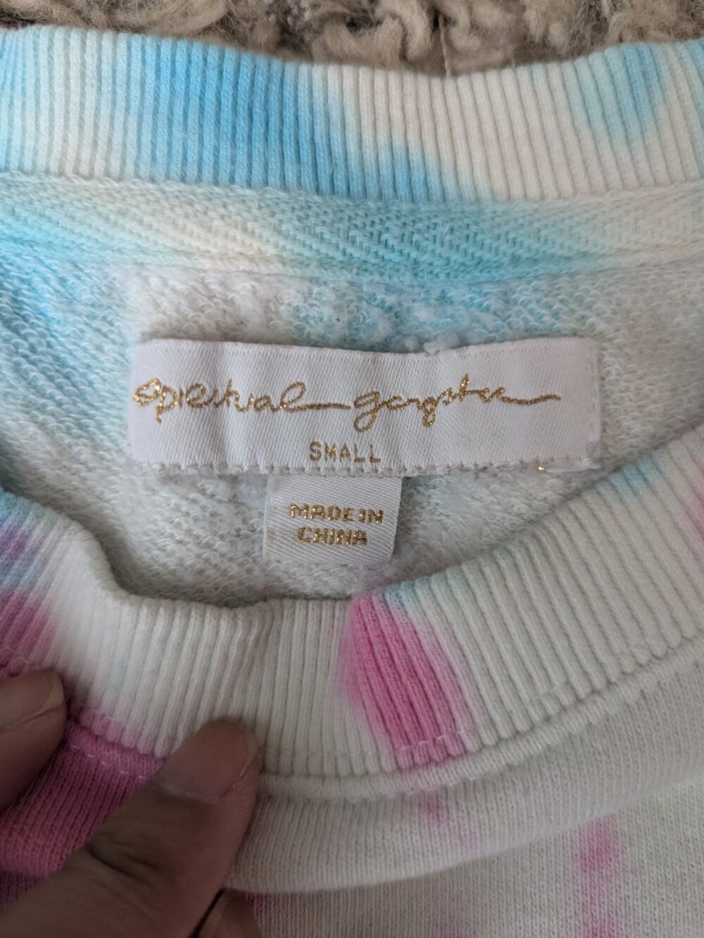 Spiritual Gangster tie-dye cropped sweatshirt - Picture 2 of 3